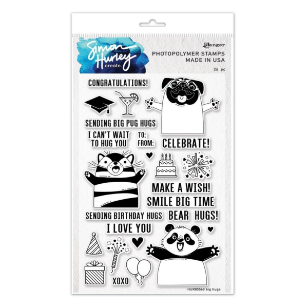 Ranger Big Hugs Clear Stamp Set By Simon Hurley Create. Ranger Big Hugs Clear Stamp Set By Simon Hurley Create.