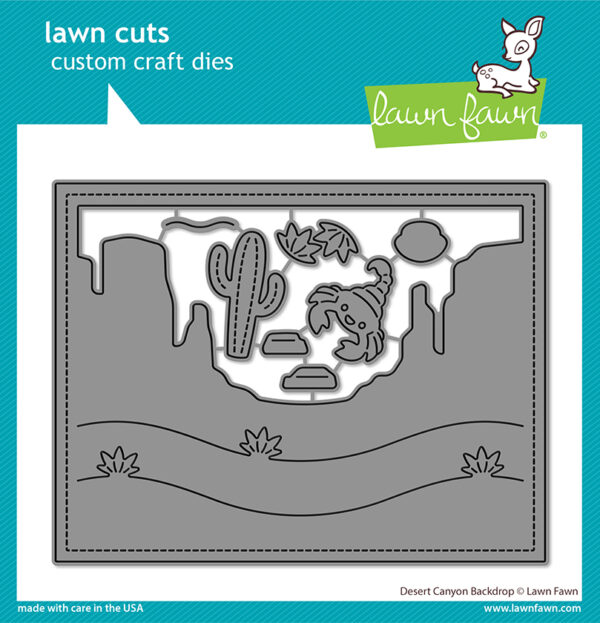 Lawn Fawn Die Desert Canyon Backdrop