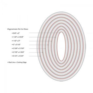 SIZZIX FRAMELITS OVALS 7PK