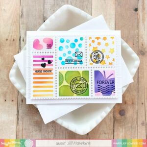 WAFFLE FLOWER DIE POSTAGE COLLAGE