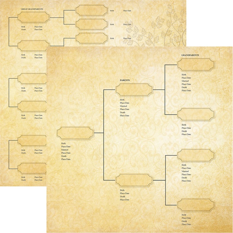 REMINISCE FAMILY TREE 12X12 GENERATIONS