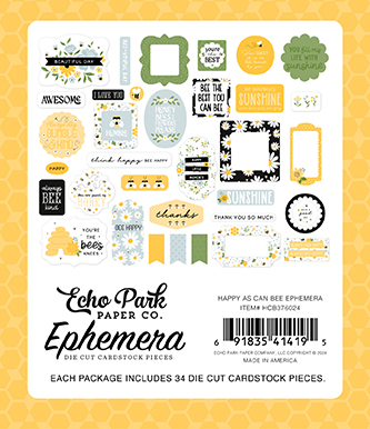 Echo Park Happy As Can Bee Ephemera
