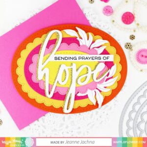WAFFLE FLOWER STAMP/DIE OVERSIZED HOPE COMBO