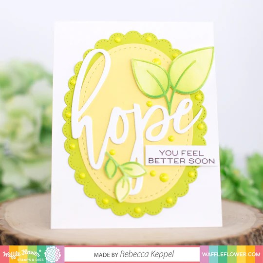 WAFFLE FLOWER STAMP/DIE OVERSIZED HOPE COMBO