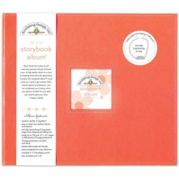 DOODLEBUG 12X12 ALBUM CORAL