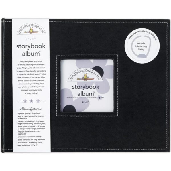 DOODLEBUG 8X8 ALBUM BEETLE BLACK DOODLEBUG 8X8 ALBUM BEETLE BLACK
