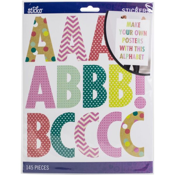 EK STICKO ALPHABET BRIGHT MULTI FUTURA EK STICKO ALPHABET BRIGHT MULTI FUTURA