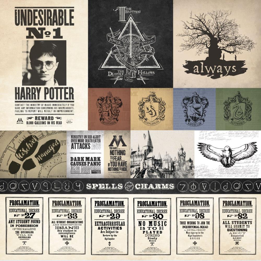 PAPER HOUSE 12X12 HARRY POTTER PARCHMENT