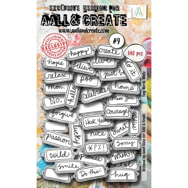 AALL & CREATE EPHEMERA TINY WORDS WHITE AALL & CREATE EPHEMERA TINY WORDS WHITE