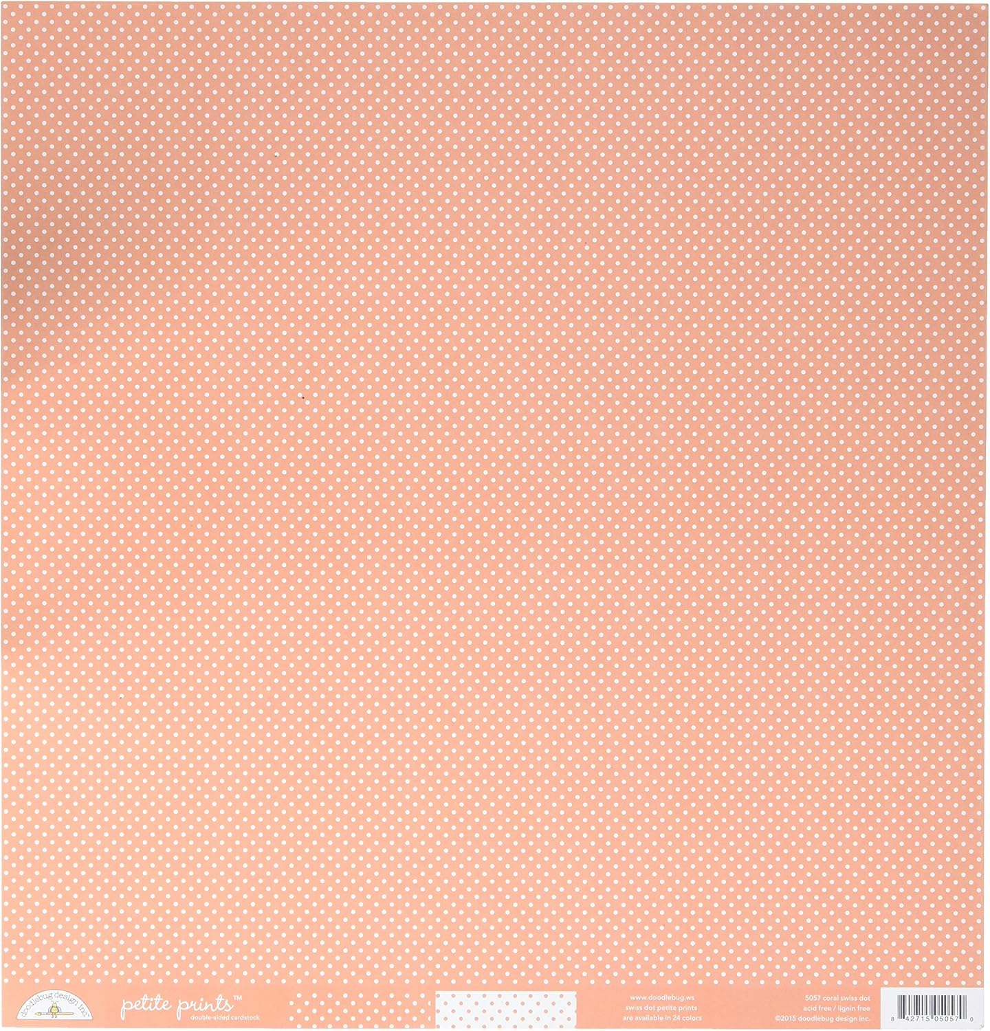 DOODLEBUG 12X12 CORAL SWISS DOT