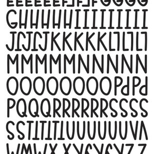 DOODLEBUG ALPHA 6X12 BEETLE BLACK ALPHA