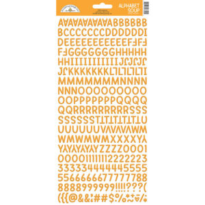 DOODLEBUG ALPHABET SOUP PUFFY TANGERINE