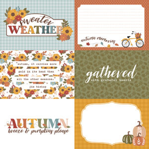 Echo Park Sweater Weather 12X12 6X4 Journaling Cards
