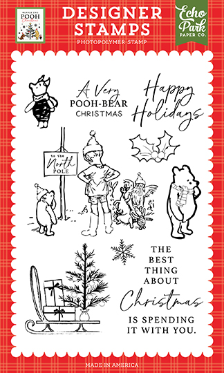 Echo Park Winnie the Pooh Christmasmas Very Pooh Bear Christmasmas Stamp Set Echo Park Winnie the Pooh Christmasmas Very Pooh Bear Christmasmas Stamp Set