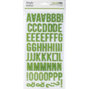 SIMPLE STORIES COLOR VIBE FOAM STICKER GREEN