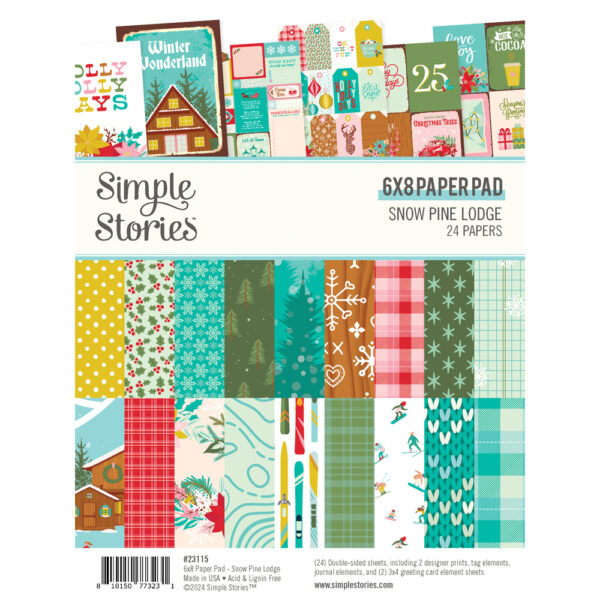 Simple Stories Snow Pine Lodge 6X8 Pad Simple Stories Snow Pine Lodge 6X8 Pad