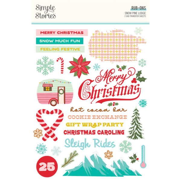 Simple Stories Snow Pine Lodge Rub Ons Simple Stories Snow Pine Lodge Rub Ons