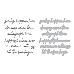 Spellbinders Magic Sentiments Press Plate & Die Set From the Storytelling By Spellbinders Collection