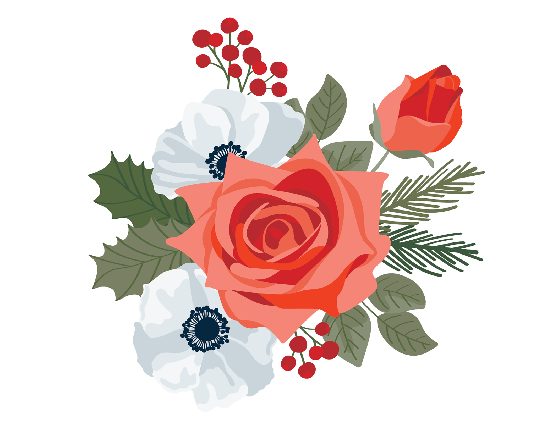 LDRS Stamp Winter Blooms