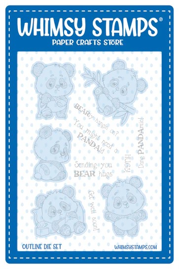 WHIMSY DIE PANDA GET WELL WHIMSY DIE PANDA GET WELL