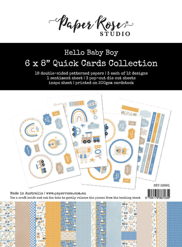 PAPER ROSE 6X8 HELLO LITTLE BOY PAPER PAPER ROSE 6X8 HELLO LITTLE BOY PAPER