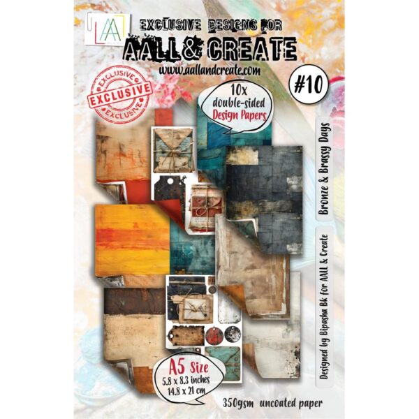 AALL & CREATE A5 PAPER BRONZE & BRASSY DAYS AALL & CREATE A5 PAPER BRONZE & BRASSY DAYS