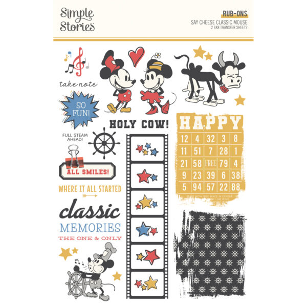 Simple Stories Say Cheese Classic Mouse Rub Ons Simple Stories Say Cheese Classic Mouse Rub Ons