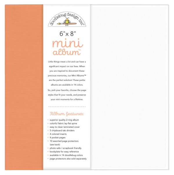 Doodlebug 6X8 Mini Album Coral