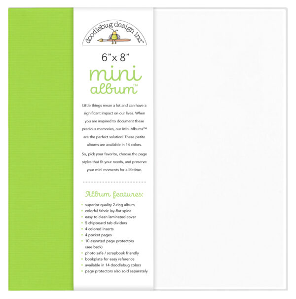 Doodlebug 6X8 Mini Album Limeade Doodlebug 6X8 Mini Album Limeade