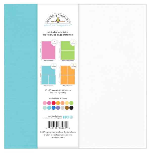 Doodlebug 6X8 Mini Album Swimming Pool