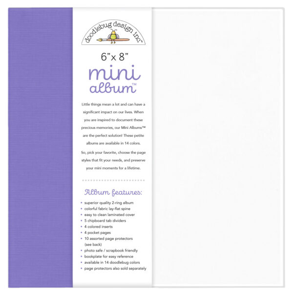 Doodlebug 6X8 Mini Album Lilac