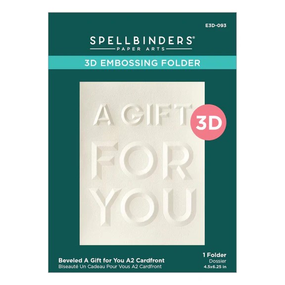 SPELLBINDERS 3D EMBOSS FOLD BEVELED A GIFT FOR YOU SPELLBINDERS 3D EMBOSS FOLD BEVELED A GIFT FOR YOU
