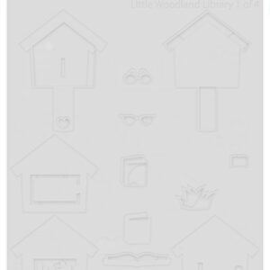 Lawn Fawn Stencil Little Woodland Library Coloring