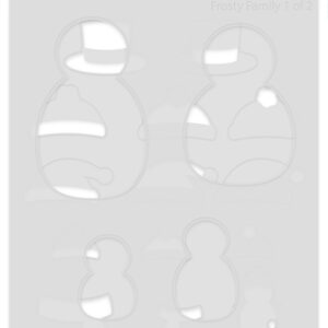 Lawn Fawn Stencil Frosty Family Coloring