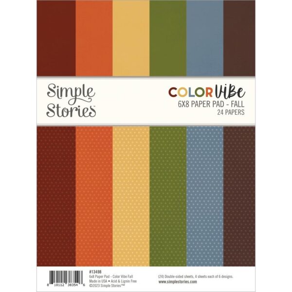 Simple Stories Color Vibe Fall 6X8 Paper Pad Simple Stories Color Vibe Fall 6X8 Paper Pad