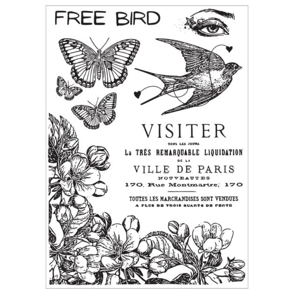 Sizzix Studio Stamps Set 6PK /3PK Stencils the Visiter By Cat Kerr