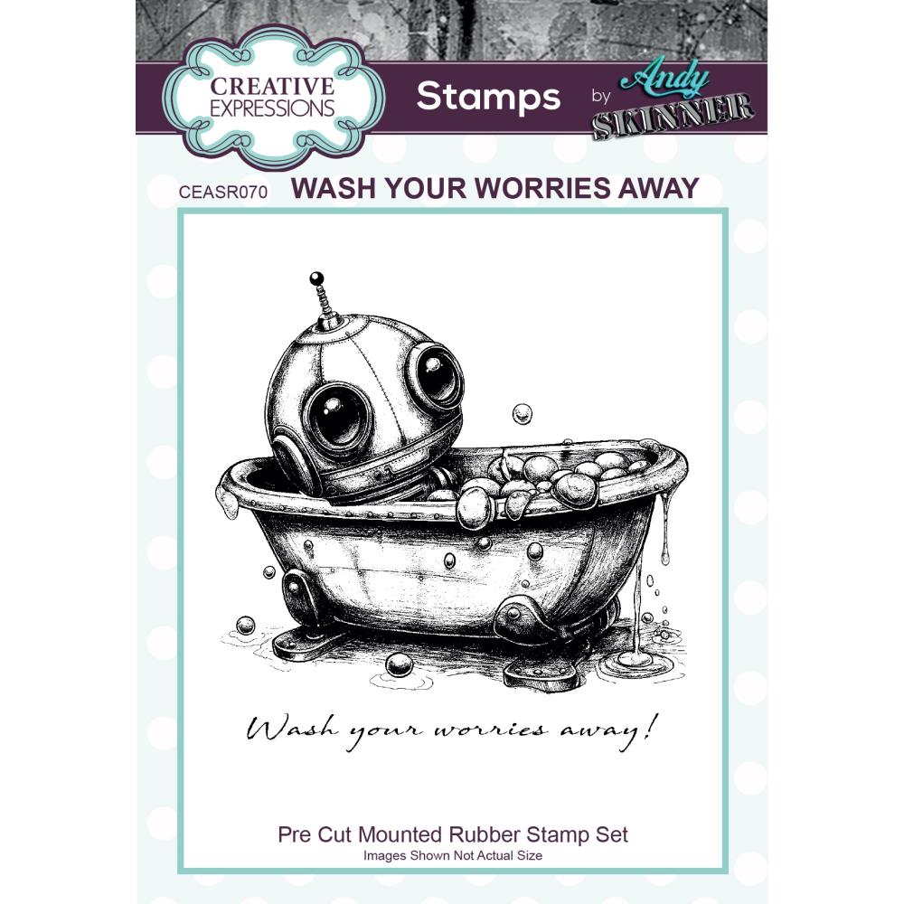 CREATIVE EXPRESSIONS STAMP WASH YOUR WOR