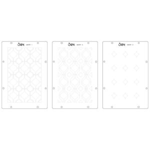 Sizzix Studio Stamps Set 15PK /3PK Stencils Retro By Vic Hollins