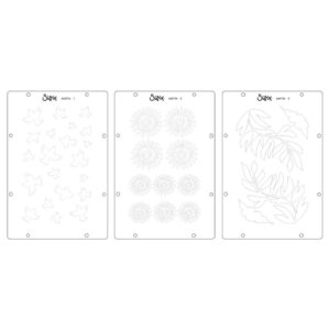 Sizzix Studio Stamps Set 5PK /3PK Stencils Ikigai By Cat Kerr