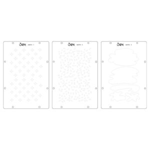 Sizzix Studio Stamps Set 7PK /3PK Stencils Create By Cat Kerr
