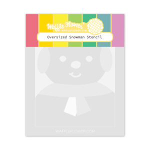 Waffle Flower Stencil Oversized Snowman