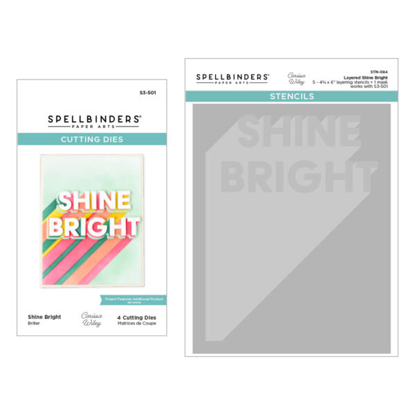 Spellbinders Layered Shine Bright Die & Stencil Bundle From the Shine Bright Collection By Carissa Wiley Spellbinders Layered Shine Bright Die & Stencil Bundle From the Shine Bright Collection By Carissa Wiley