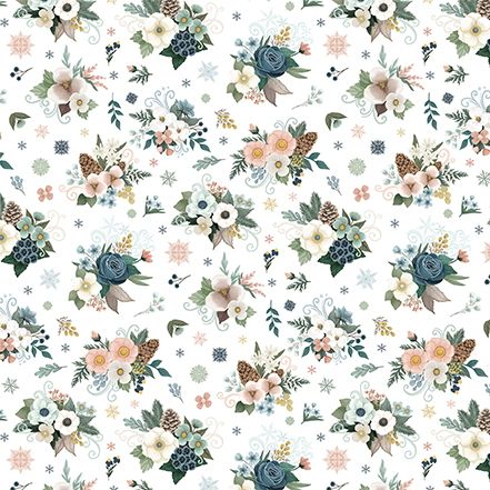 Carta Bella Winter Wonderland 12X12 Swirl Floral