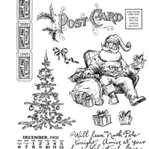 Art Gone Wild Tim Holtz Stamp Santa Visit