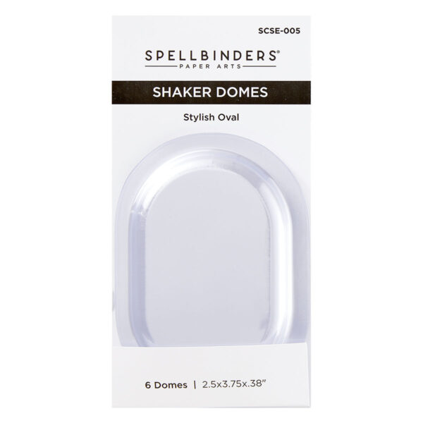 Spellbinders Stylish Oval Shaker Dome – 6 Pack Spellbinders Stylish Oval Shaker Dome - 6 Pack