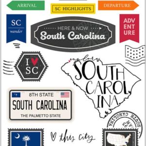 SCRAPBOOK CUSTOMS STATE STICKER SOUTH CAROLINA