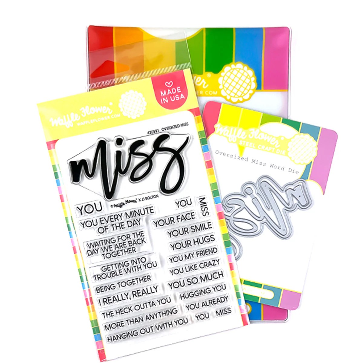 WAFFLE FLOWER STAMP & DIE COMBO OVERSIZED MISS