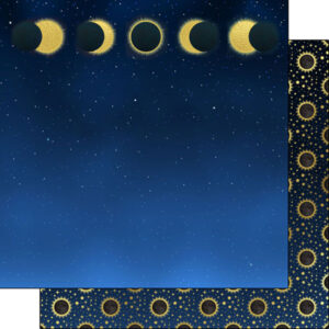 SCRAPBOOK CUSTOMS 12X12 TOTAL SOLAR ECLIPSE PHASES & PATTERN