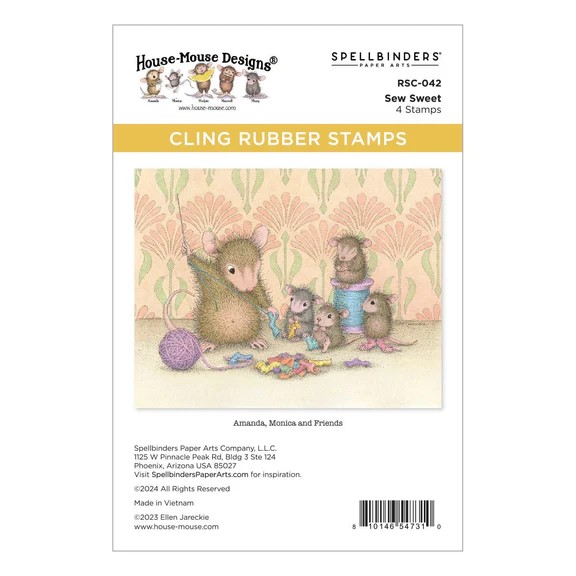 SPELLBINDERS STAMP HOUSE MOUSE SEW SWEET SPELLBINDERS STAMP HOUSE MOUSE SEW SWEET