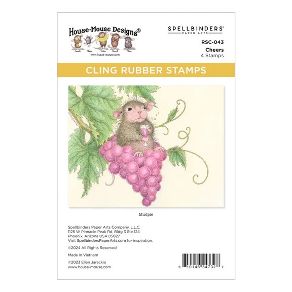 SPELLBINDERS STAMP HOUSE MOUSE CHEERS SPELLBINDERS STAMP HOUSE MOUSE CHEERS